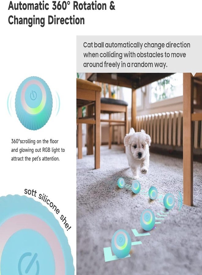 VAVSU Interactive Cat Toy Ball，USB Rechargeable Automatic Cat Toy Balls Automatic Moving Rolling Cat Toys for Indoor Kitten Smart Ball Toy Gift for Your Kitty(Multicolor) - Image 5